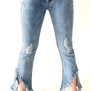 NWT Hayden Distressed Flare Jean